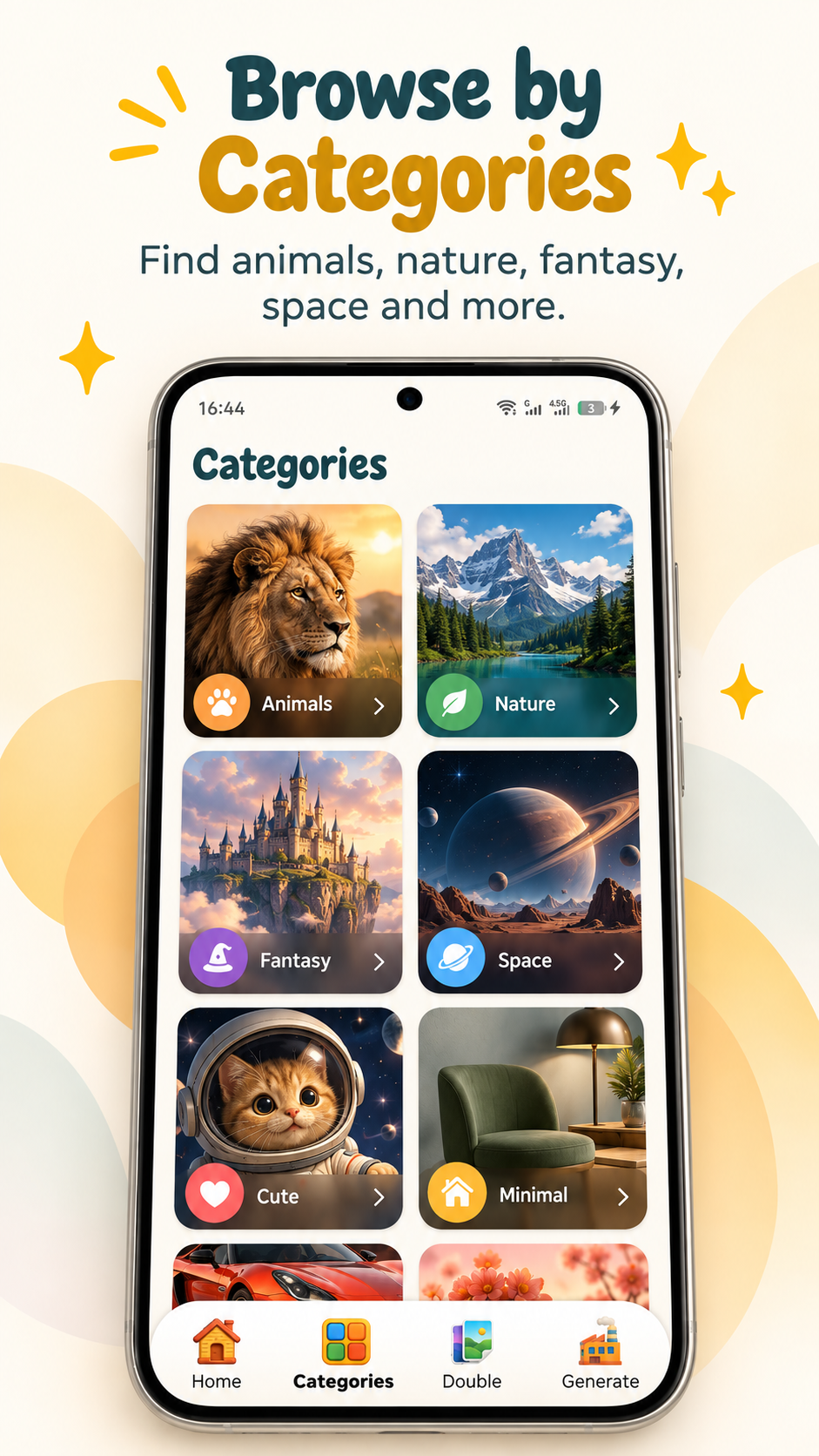 Browse WallPrompt AI wallpapers by category